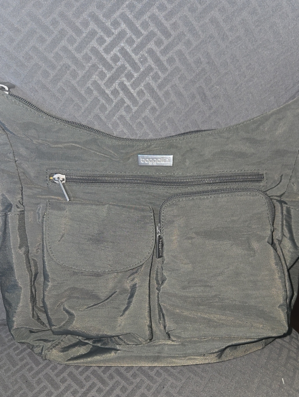 Baggallini Black Nylon Multi-Pocket Crossbody Bag
